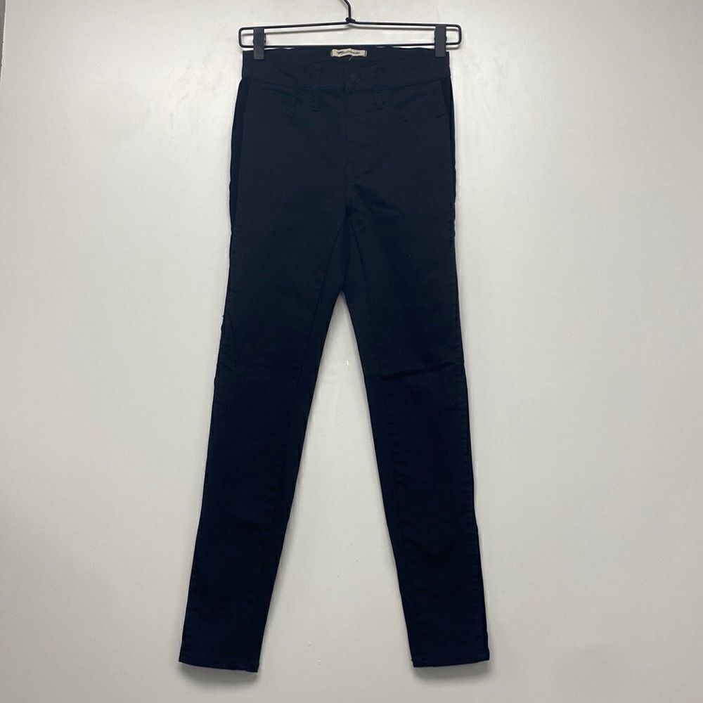Madewell 9” High-Rise Skinny Jeans with velvet fabric siding